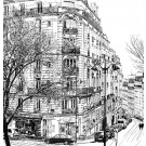 Papier-peint adhésif PARIS GRAVURE 240x260 cm